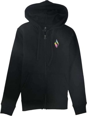 Skechers Mens Circle Ombre FZ Hoodie Sweatshirt, Black, Medium