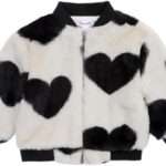 Splendid Baby Girl's Faux Fur Hearts Bomber Jacket