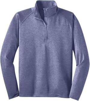 Sport-Tek Sport-Wick Stretch 1/2-Zip Pullover L True Navy Heather