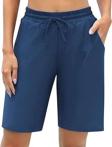Rocorose Women's Board Shorts Quick Dry Drawstring Sports Summer Bottom Swim Shorts with Pocket