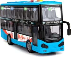 ArtCreativity Die Cast Double Decker Bus Toy
